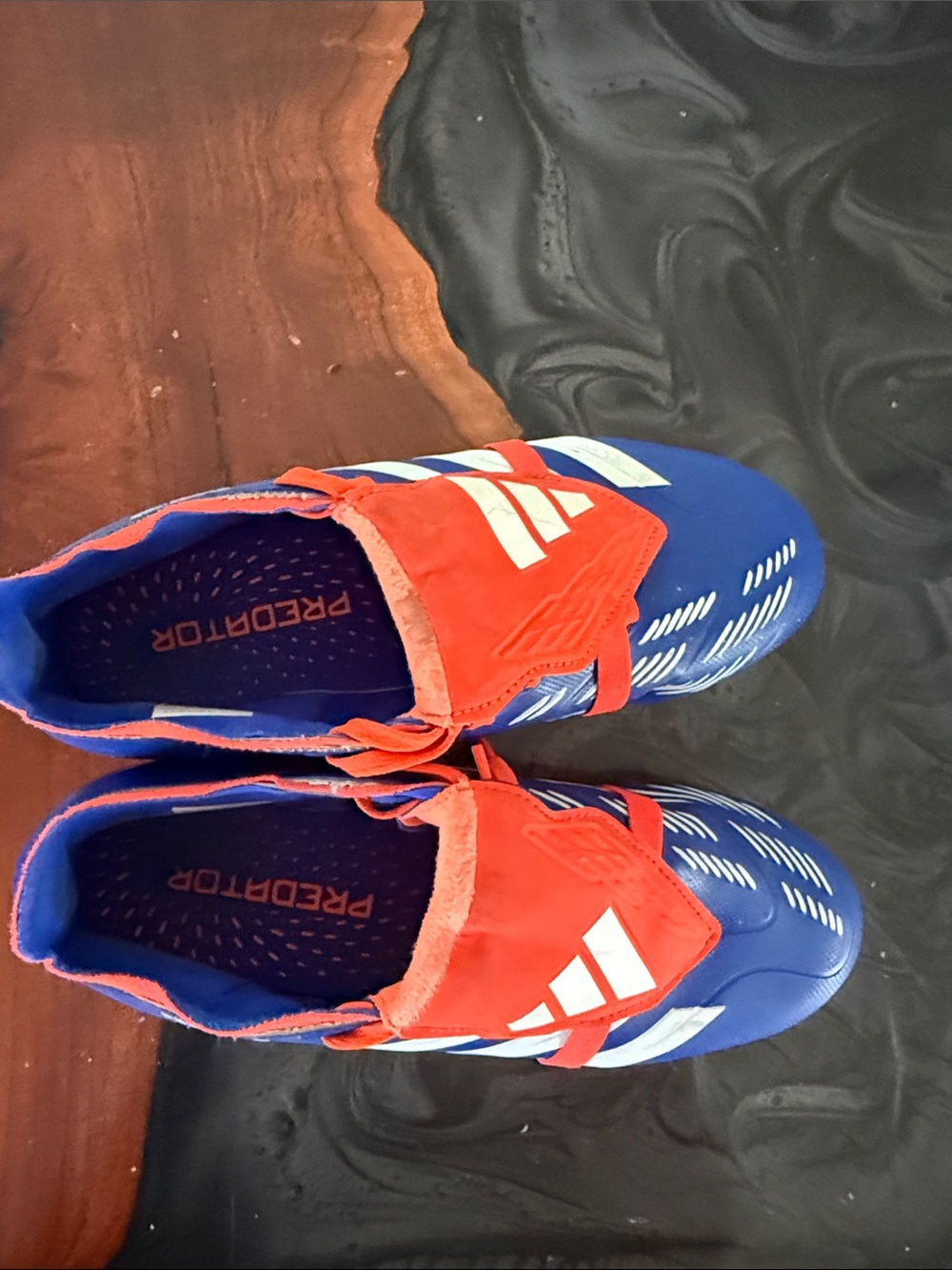 adidas Kids Predator Soccer Shoes - Blue and Red